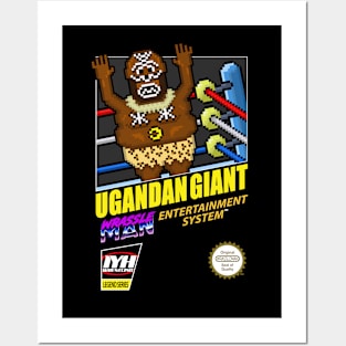 Wrassleman 8-Bit Retro Gaming Pro Wrestling: Ugandan Giant Posters and Art